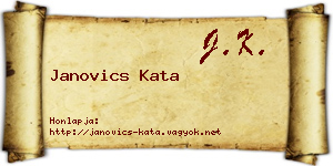 Janovics Kata névjegykártya